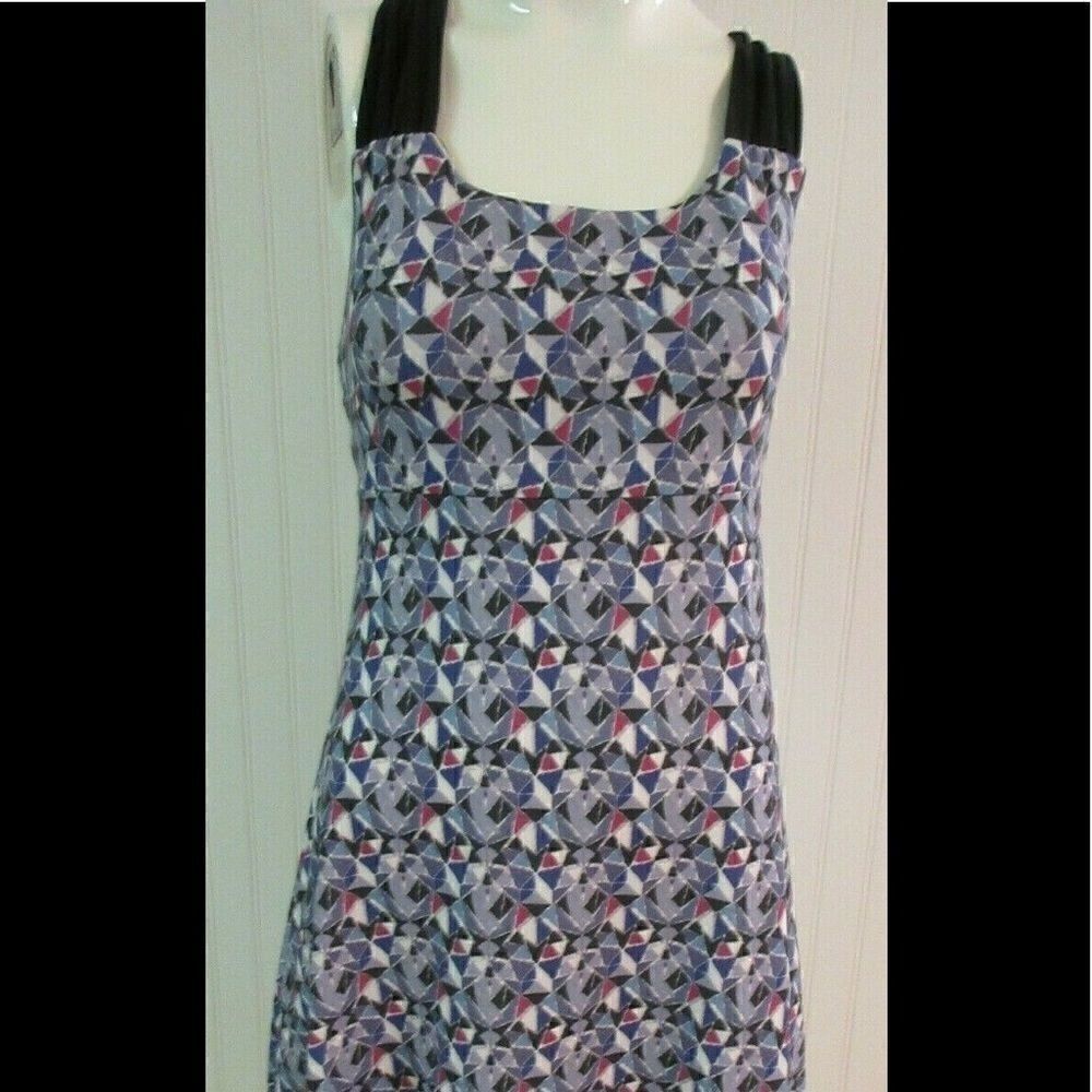 prAna dress geometric print multi color sz XS